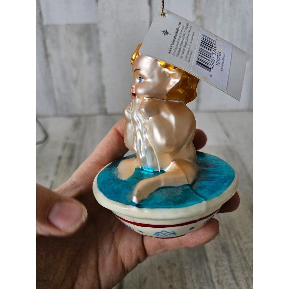 Radko bathing beauty baby cup RARE child‎ ornament vintage 2003 Xmas tree